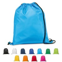 Sac à dos publicitaire en nylon personnalisé coloris bleu bleu clair bleu marine vert vert clair jaune orange rouge rose noir blanc