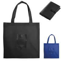 Sac pliable bleu ou noir personnalisable publicitaire