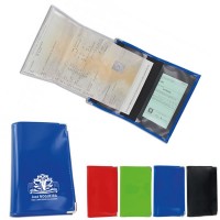 Porte carte grise personnalisé pas cher avec 2 volets couleur bleu, vert, noir, rouge