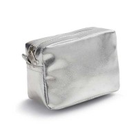 Petite trousse à maquillage et cosmétique argeenté publicitaire personnalisable