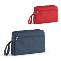 Trousse de toilette personnalisée avec poche frontale à fermeture éclair et dragonne, robuste, compacte et pratique