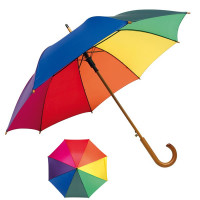 Parapluie multicolore personnalisable toile arc en ciel pas cher publicitaire