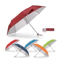 Petit parapluie pliant personnalisé manuelle, coupe vent, 8 baleines, toile coloris : bleu, bleu clair, vert, orange, rouge