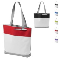 Sac personnalisable avec passant stylo. Tote bag publicitaire pour congrès, salon, reuinions d'affaires, salon pro