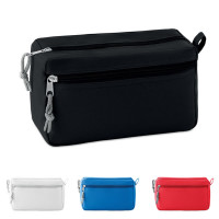Trousse maquillage publicitaire coloris noir, blanc, bleu, rouge