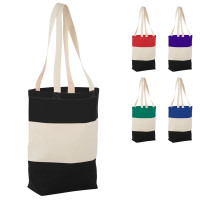 Grand totebag coton personnalisable bicolore publicitaire