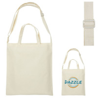 Sac shopping coton personnalisable à double anses et bandoulière. Totebag publicitaire