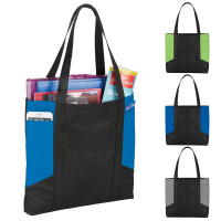 Sac bicolore personnalisé publicitaire avec 2 poche à l'avant