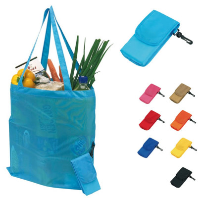 Tote bag publicitaire personnalisé pliable, noir, bleu, jaune, orange, roueg, beige