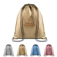 Sac à dos publicitaire doré chic et original à cordelettes personnalisé