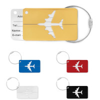 Etiquette à bagage en aluminium personnalisable publicitaire goodies or