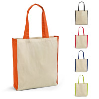 sac coton à soufflet bicolore personnalisable publicitaire