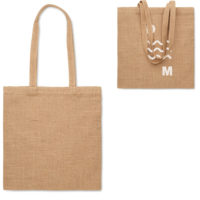 Sac tote bag en jute personnalisé texte et logo