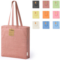 Tote bag à souffllet en coton recyclé couleur personnalisable avec votre logo