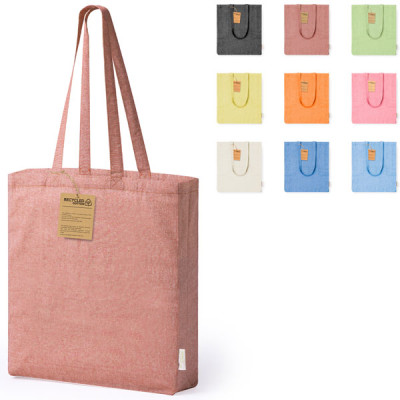 Tote bag à souffllet en coton recyclé couleur personnalisable avec votre logo