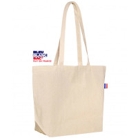 Grand sac coton à soufflet fabriqué France personnalisé logo
