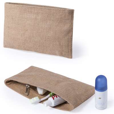 Trousse personnalisée en jute pas cher