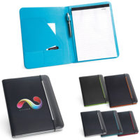 Porte-documents conférencier A4 en simili cuir personnalisé logo et texte