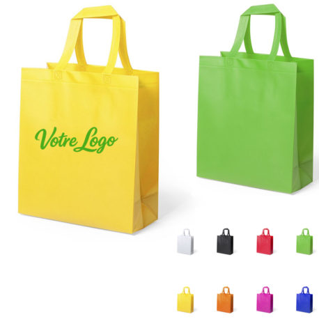 Sac à soufflet en non-tissé personnalisé avec votre logo entreprise ou association ou pour particulier