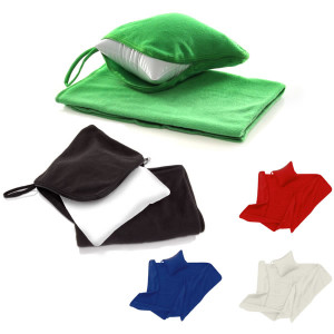 Couverture polaire personnalisable avec coussin personnalisable publicitaire