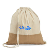 Sac à dos en toile de jute et coton personnalisable avec votre logo entreprise ou association