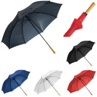 Grand parapluie golf solide personnalisé logo et texte. Parapluie Publicitaire.