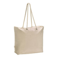 Grand sac isotherme en coton recyclé personnalisable avec votre logo et texte