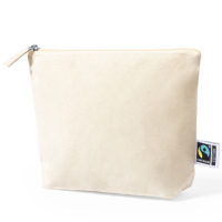 Grande trousse en coton écru personnalisée avec votre logo d'entreprise et ou texte.