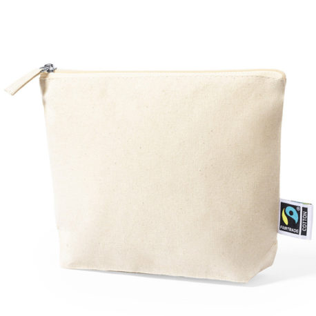 Grande trousse en coton écru personnalisée avec votre logo d’entreprise et ou texte.
