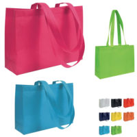 Grand sac à course personnalisable à soufflet. Sac Abetone publicitaire personnalisé Logo entreprise ou association.