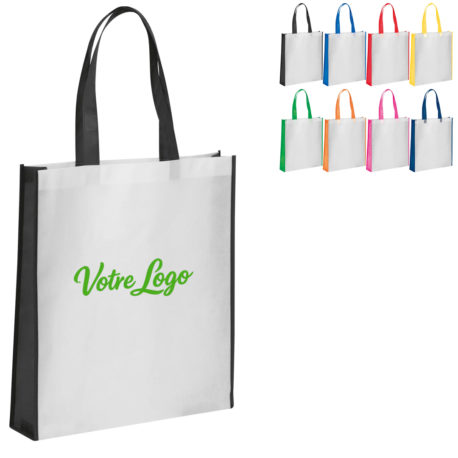 Sac à soufflet pour boutique ou commerce en non tissé personnalisé avec votre logo entreprise ou slogan