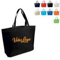 Sac cabas personnalisé avec logo entreprise ou commerce ou association. Sac cabas publicitaire modèle Champoluc.