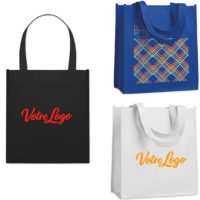 Sac commerce avec large soufllet et personnalisé avec votre logo d'entreprise ou association ou texte pour particulier
