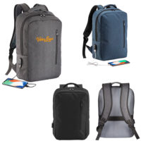 Sac à dos ordinateur portable avec port USB Externe personnalisable texte et logo