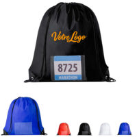 Sac à dos porte dossard et numéro pour marathon, sport, course trek trail cross country personnalisé logo association et entreprise